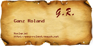 Ganz Roland névjegykártya